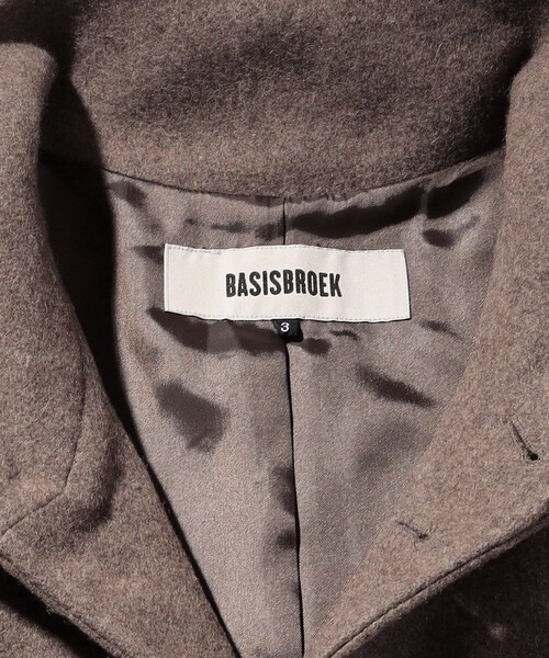 BASISBROEK（バシスブルック）の「BASISBROEK/バージスブルック GREAT/スタンドカラー ロングコート（ステンカラーコート・メンズ・ブラック/ブラウン/ベージュ・3）」の6枚目の写真