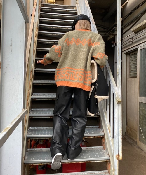 SHAGGIE（シャギー）の「【肉厚】ニュアンス柄プルオーバーニット