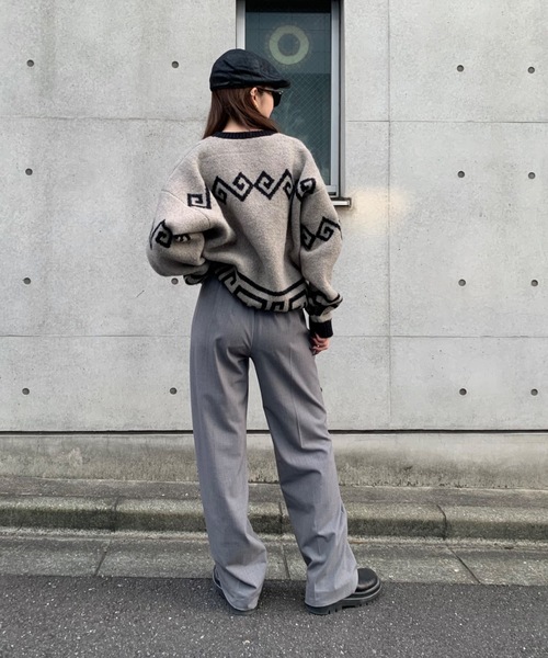 SHAGGIE（シャギー）の「【肉厚】ニュアンス柄プルオーバーニット