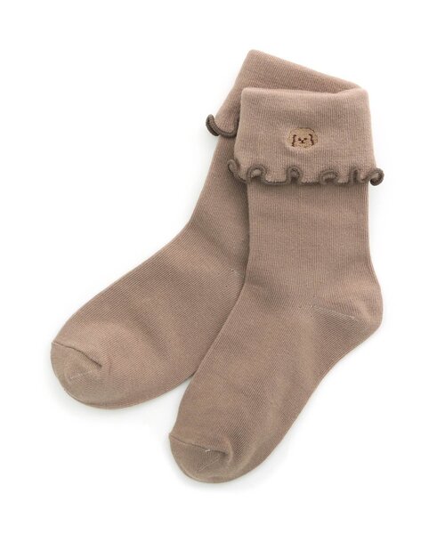 apres les cours（アプレレクール）の「ワンポイントソックス（ソックス/靴下・キッズ・ミント/ピンク/アイボリー/ベージュ・18/12/15 /21）」の3枚目の写真