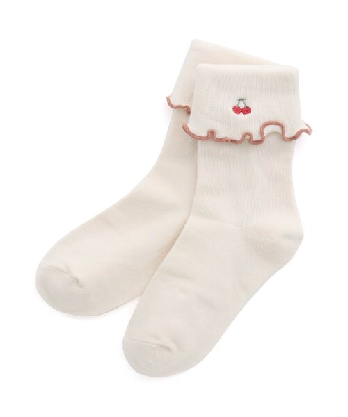 apres les cours（アプレレクール）の「ワンポイントソックス（ソックス/靴下・キッズ・ミント/ピンク/アイボリー/ベージュ・18/12/15 /21）」の2枚目の写真