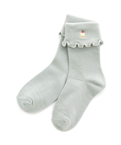 apres les cours（アプレレクール）の「ワンポイントソックス（ソックス/靴下・キッズ・ミント/ピンク/アイボリー/ベージュ・18/12/15 /21）」の4枚目の写真