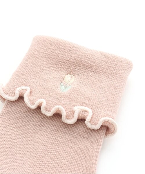 apres les cours（アプレレクール）の「ワンポイントソックス（ソックス/靴下・キッズ・ミント/ピンク/アイボリー/ベージュ・18/12/15 /21）」の8枚目の写真