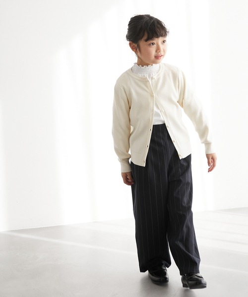 ROPE' PICNIC(ロペピクニック)の「【KIDS】リンクコーデ/マシュマロニットパールカーディガン(カーディガン/ボレロ・キッズ・ネイビー/オフホワイト/ブルー・120/130/140/150)」の16枚目の写真