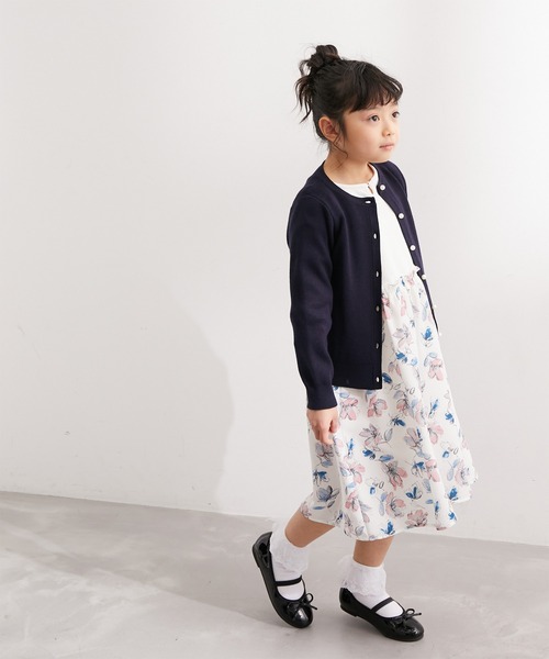 ROPE' PICNIC(ロペピクニック)の「【KIDS】リンクコーデ/マシュマロニットパールカーディガン(カーディガン/ボレロ・キッズ・ネイビー/オフホワイト/ブルー・120/130/140/150)」の20枚目の写真