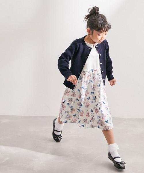 ROPE' PICNIC(ロペピクニック)の「【KIDS】リンクコーデ/マシュマロニットパールカーディガン(カーディガン/ボレロ・キッズ・ネイビー/オフホワイト/ブルー・120/130/140/150)」の21枚目の写真