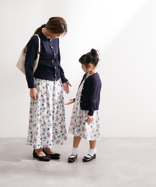 ROPE' PICNIC(ロペピクニック)の「【KIDS】リンクコーデ/マシュマロニットパールカーディガン(カーディガン/ボレロ・キッズ・ネイビー/オフホワイト/ブルー・120/130/140/150)」の22枚目の写真