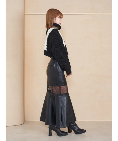 Darich（ダーリッチ）の「チャンキーケーブルニットトップス（ニット/セーター・レディース・ホワイト/サックスブルー/ブラック・FREE）」の10枚目の写真