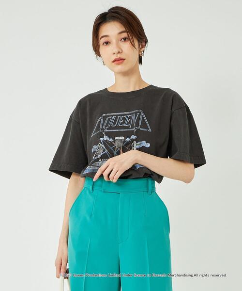 ★STONE ★ショートスリーブ Tシャツ 'Grid'プリント プリントボーダーショートスリーブTシャツ[DRA5-11X528]｜URBAN
