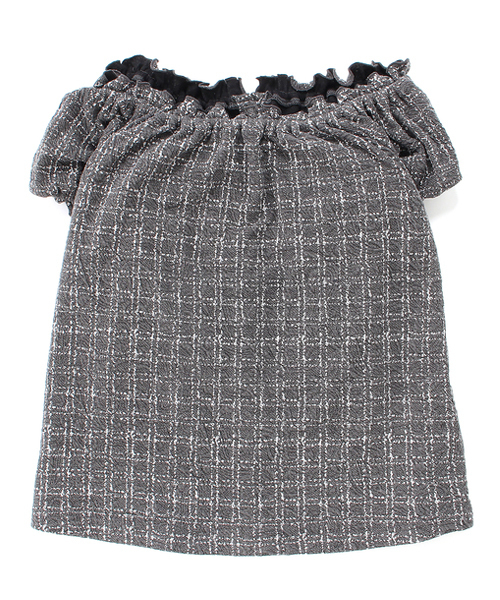 Kastane（カスタネ）の「【Kastane】ウインドーペンプリントトップス（Tシャツ/カットソー・レディース・オフホワイト/グレー/ネイビー・FREE）」の20枚目の写真