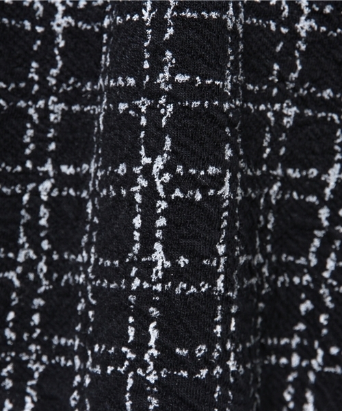 Kastane（カスタネ）の「【Kastane】ウインドーペンプリントトップス（Tシャツ/カットソー・レディース・オフホワイト/グレー/ネイビー・FREE）」の11枚目の写真