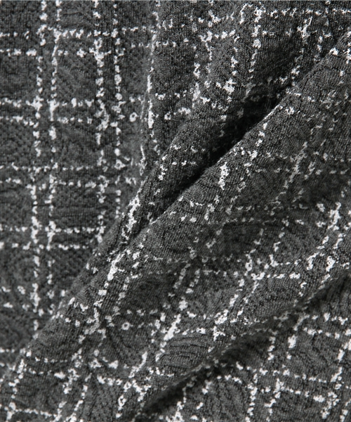 Kastane（カスタネ）の「【Kastane】ウインドーペンプリントトップス（Tシャツ/カットソー・レディース・オフホワイト/グレー/ネイビー・FREE）」の5枚目の写真