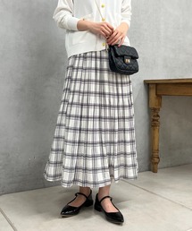 un dix cors | カジュアルにもガーリーにも似合う チェック柄消しプリーツスカート(スカート)