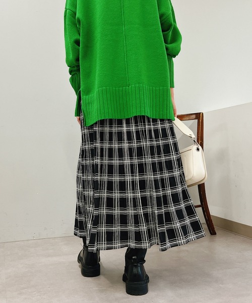 un dix cors（アンディコール）の「チェック柄消しプリーツスカート（スカート・レディース・ブラック/ホワイト・FREE）」の21枚目の写真