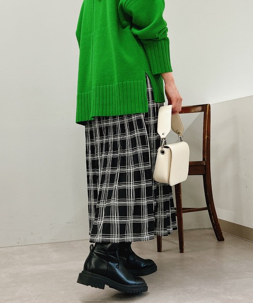 un dix cors（アンディコール）の「チェック柄消しプリーツスカート（スカート・レディース・ブラック/ホワイト・FREE）」の16枚目の写真