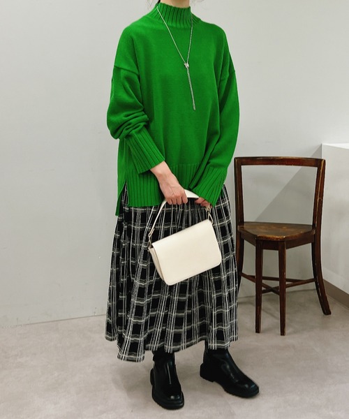 un dix cors（アンディコール）の「チェック柄消しプリーツスカート（スカート・レディース・ブラック/ホワイト・FREE）」の9枚目の写真