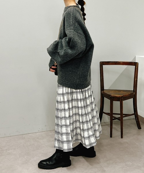 un dix cors（アンディコール）の「チェック柄消しプリーツスカート（スカート・レディース・ブラック/ホワイト・FREE）」の20枚目の写真