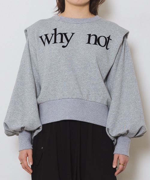 led.tokyo（レッドトウキョウ）の「【led.tokyo】WHY NOT バックオープンスウェットトップス（スウェット・レディース・アイボリー/グレー・FREE）」の21枚目の写真