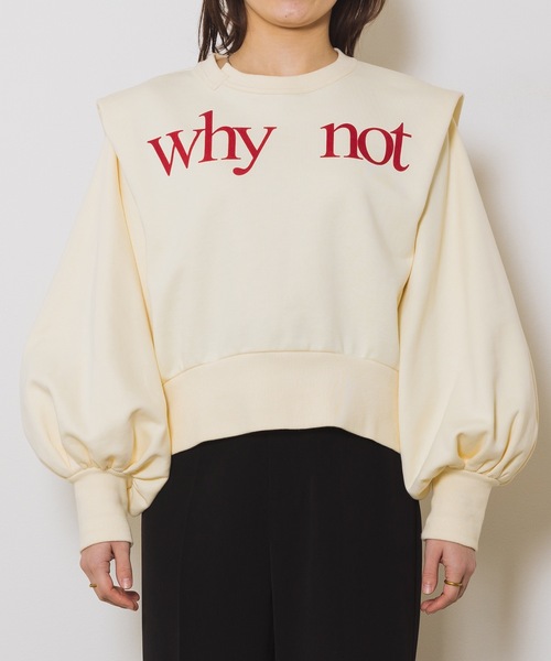 led.tokyo（レッドトウキョウ）の「【led.tokyo】WHY NOT バックオープンスウェットトップス（スウェット・レディース・アイボリー/グレー・FREE）」の16枚目の写真