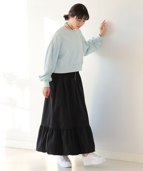 Ray BEAMS（レイビームス）の「Ray BEAMS / ボリューム スリーブ クルーネック スウェット（Tシャツ/カットソー・レディース・ホワイト/サックスブルー/イエロー系その他5・ONE SIZE）」の17枚目の写真