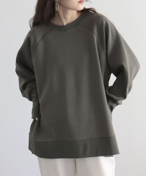 fredy emue（フレディエミュ）の「ポンチサイドジッププルオーバー（Tシャツ/カットソー・レディース・カーキ/アイボリー/チャコールグレー/ラベンダー・38）」の12枚目の写真