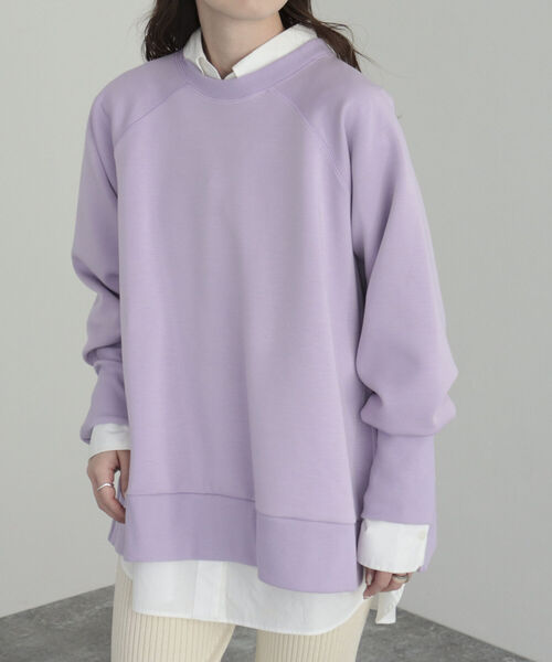 fredy emue（フレディエミュ）の「ポンチサイドジッププルオーバー（Tシャツ/カットソー・レディース・カーキ/アイボリー/チャコールグレー/ラベンダー・38）」の20枚目の写真