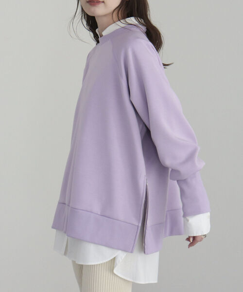 fredy emue（フレディエミュ）の「ポンチサイドジッププルオーバー（Tシャツ/カットソー・レディース・カーキ/アイボリー/チャコールグレー/ラベンダー・38）」の21枚目の写真