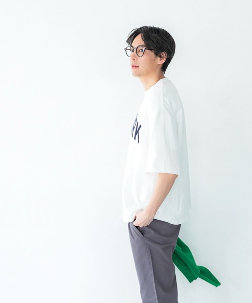 coca（coca）（コカ）の「メンズワッペン刺繍カレッジTシャツ（Tシャツ/カットソー・メンズ・ホワイト/ブラック・M/L/XL）」の5枚目の写真