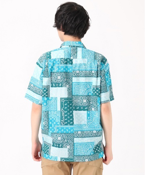 CHUMS（チャムス）の「CHUMS/チャムス Chumloha Shirt シャツ/半袖シャツ アウトドア/キャンプ/ビーチ CH02-1105（シャツ/ブラウス・メンズ・イエロー/グリーン/マルチ/ブラック・M/L/XL）」の8枚目の写真