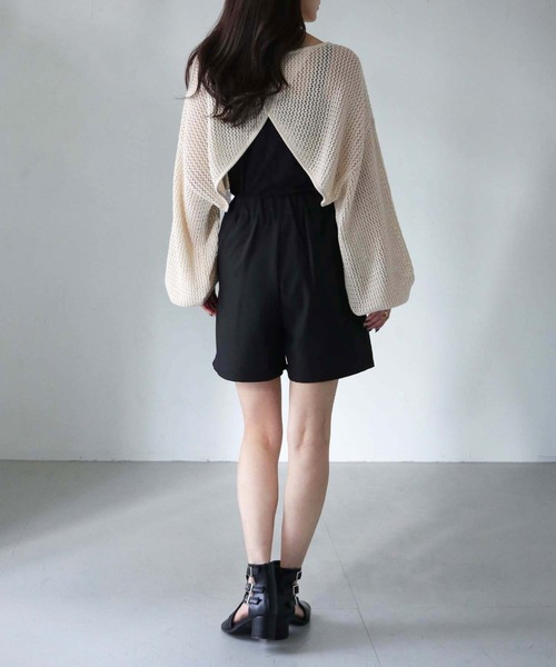 cheriella（シェリエラ）の「【cheriella】WEB限定透かし編みショートニットプルオーバー 新色追加（ニット/セーター・レディース・ブラック/アイボリー/パープル/ブルー・M）」の11枚目の写真