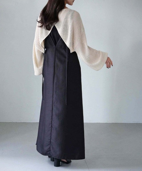 cheriella（シェリエラ）の「【cheriella】WEB限定透かし編みショートニットプルオーバー 新色追加（ニット/セーター・レディース・ブラック/アイボリー/パープル/ブルー・M）」の12枚目の写真