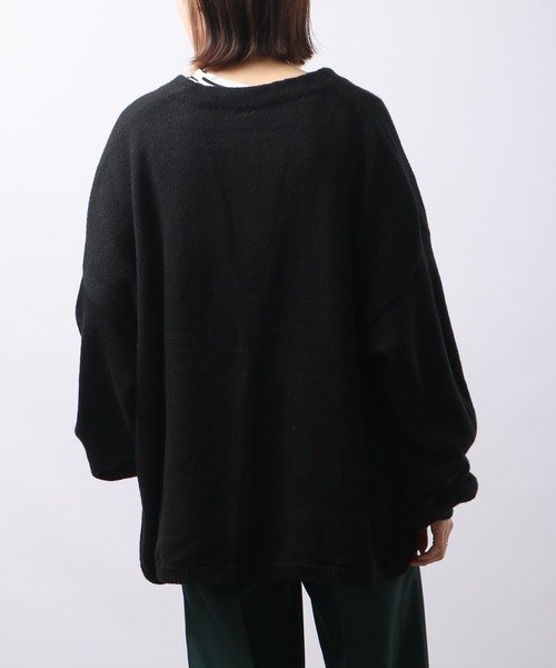 MODISH GAZE(モディシュガゼ)の「MODISH GAZE BIGシルエット モヘアタッチ カーディガン(無地)(カーディガン/ボレロ・メンズ・グレイッシュベージュ/ブラック/ブラウン・F)」の17枚目の写真