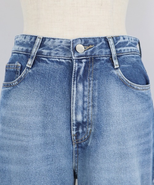 BLUEEAST（ブルーイースト）の「サイドスリットダメージデニムパンツ（デニムパンツ・レディース・ネイビー系・MEDIUM/LARGE）」の18枚目の写真