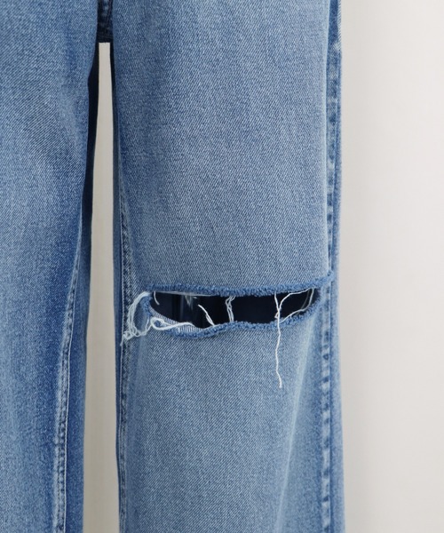 BLUEEAST（ブルーイースト）の「サイドスリットダメージデニムパンツ（デニムパンツ・レディース・ネイビー系・MEDIUM/LARGE）」の22枚目の写真