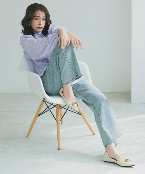 DONOBAN（ドノバン）の「ハートフラットパンプス（パンプス・レディース・ブラック/アイボリー/グレー/シルバー・35/37/39/36/38）」の9枚目の写真