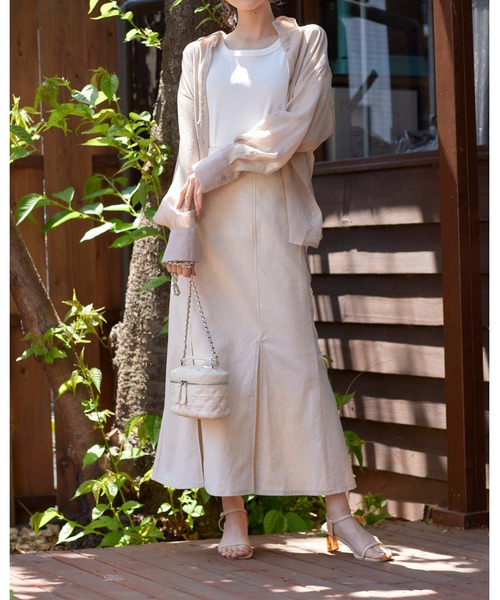 ANAP（アナップ）の「オーバーサイズシアーシャツ（シャツ/ブラウス・レディース・グリーン/ブラック/ベージュ/ホワイト/ピンク・FREE）」の19枚目の写真