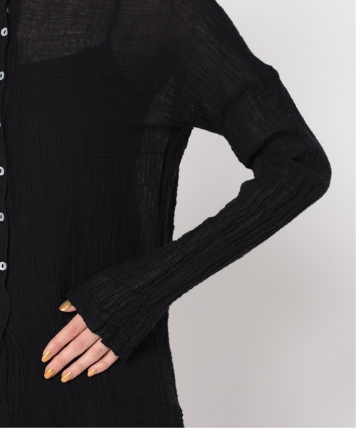 plage(プラージュ)の「《追加》【LES ATELIERS FRANCAIS DE CONFECTION】別注 HENLY NECK L/SL シャツ2(シャツ/ブラウス・レディース・ベージュ系その他/ホワイト/ブラック・FREE)」の12枚目の写真