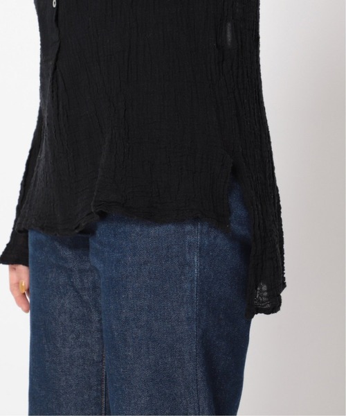 plage(プラージュ)の「《追加》【LES ATELIERS FRANCAIS DE CONFECTION】別注 HENLY NECK L/SL シャツ2(シャツ/ブラウス・レディース・ベージュ系その他/ホワイト/ブラック・FREE)」の11枚目の写真