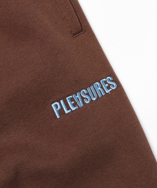 PLEASURES（プレジャー）の「PLEASURES/プレジャーズ CHOICES SWEATPANT スウェットパンツ 刺繍 ブランドロゴ ワイド リラックス（スウェットパンツ・メンズ・ブラウン・L/XL）」の9枚目の写真
