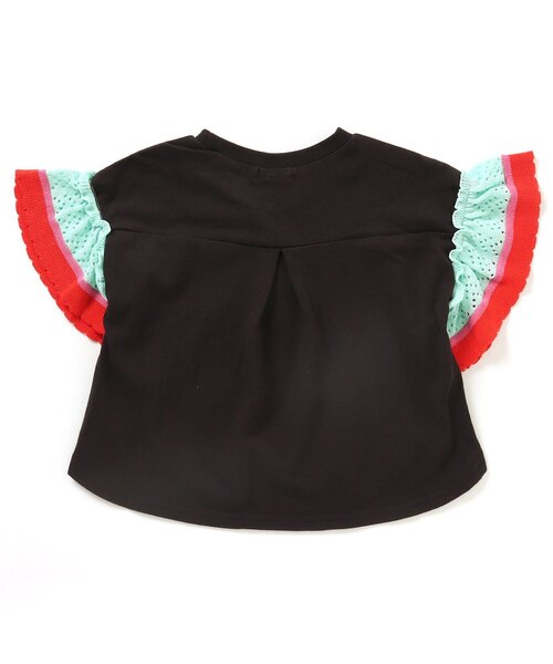 BREEZE（ブリーズ）の「ラインニットフリルTシャツ（Tシャツ/カットソー・キッズ・チャコール/オフホワイト/オレンジ・120/110/80/90/130/100/140）」の10枚目の写真