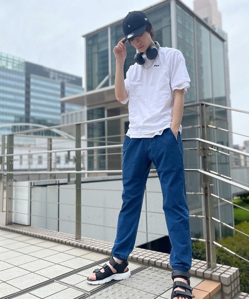 FILA(フィラ)の「FILA フィラ ブランド ロゴ ワンポイント 刺繍 グラデーション バックプリント 半袖 Tシャツ(Tシャツ/カットソー・メンズ・ブラック/ネイビー/ホワイト/サックスブルー・L/LL/M)」の17枚目の写真