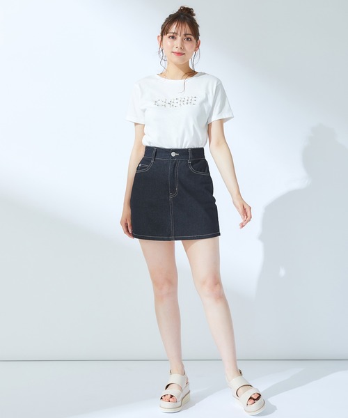 INGNI(イング)の「ポケット刺しゅうデニムマイクロミニスカート(デニムスカート・レディース・ブルー系その他3/インディゴブルー・FREE)」の19枚目の写真