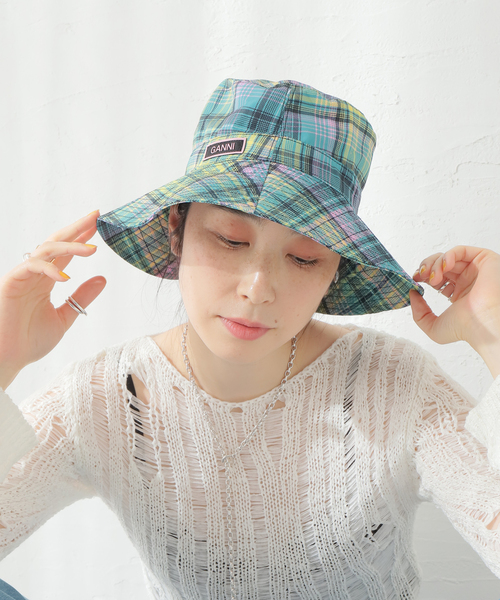 セール】【GANNI / ガニー】Recycled Tech Bucket Hat Print