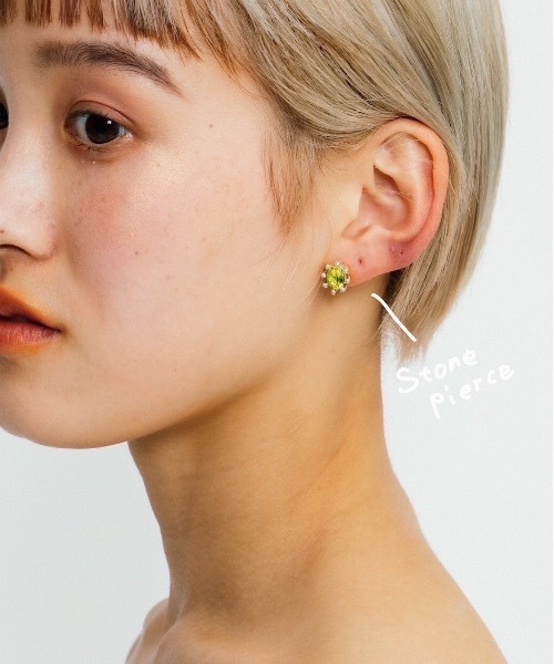 whim(ウィム)の「Stone Pierce-ストーンピアス-(ピアス(両耳用)・レディース・シルバー/ゴールド・FREE)」の9枚目の写真