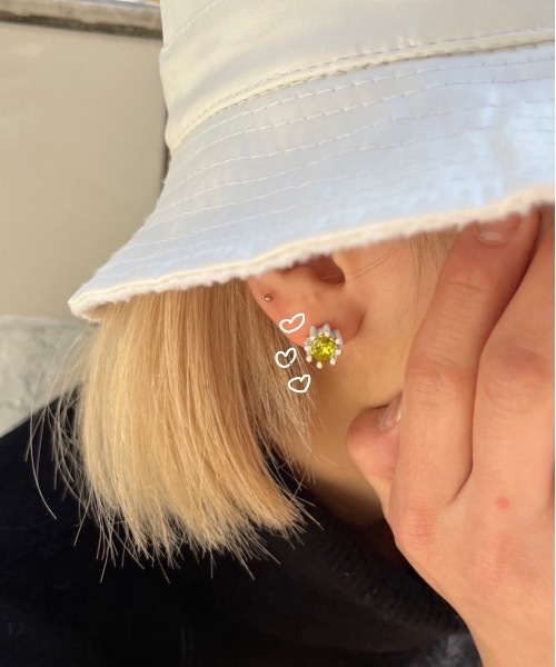 whim(ウィム)の「Stone Pierce-ストーンピアス-(ピアス(両耳用)・レディース・シルバー/ゴールド・FREE)」の4枚目の写真