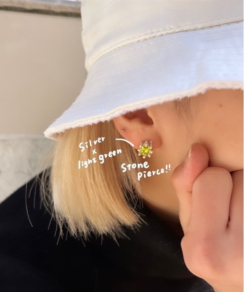 whim(ウィム)の「Stone Pierce-ストーンピアス-(ピアス(両耳用)・レディース・シルバー/ゴールド・FREE)」の6枚目の写真