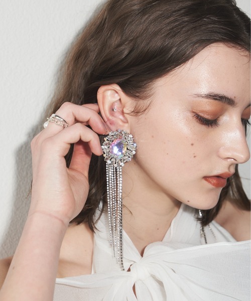 LA BELLE ETUDE（ラベルエチュード）の「BIGストーン×ラインストーンデザインピアス（ピアス（両耳用）・レディース・その他・FREE）」の7枚目の写真