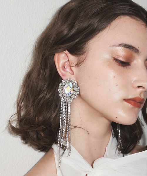 LA BELLE ETUDE（ラベルエチュード）の「BIGストーン×ラインストーンデザインピアス（ピアス（両耳用）・レディース・その他・FREE）」の9枚目の写真