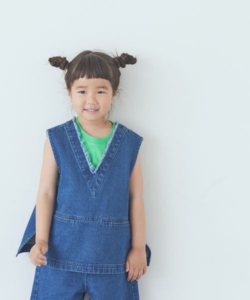 LOWRYS FARM(ローリーズファーム)の「デニムベスト 195454(ベスト・キッズ・オフホワイト/ブルー/ブラック・110cm/120cm/130cm/140cm/150cm)」の7枚目の写真
