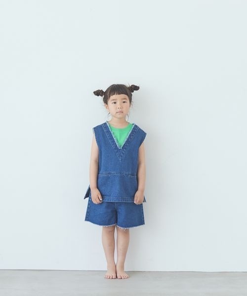LOWRYS FARM(ローリーズファーム)の「デニムベスト 195454(ベスト・キッズ・オフホワイト/ブルー/ブラック・110cm/120cm/130cm/140cm/150cm)」の16枚目の写真